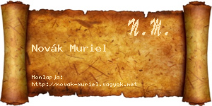 Novák Muriel névjegykártya