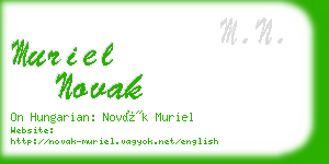 muriel novak business card